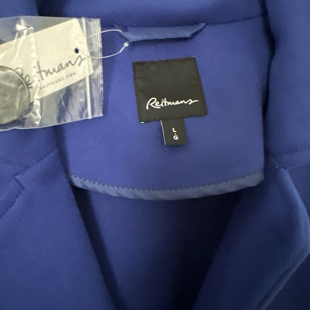 NEW Reitmans Blue Coat (L) - Picture 6 of 9